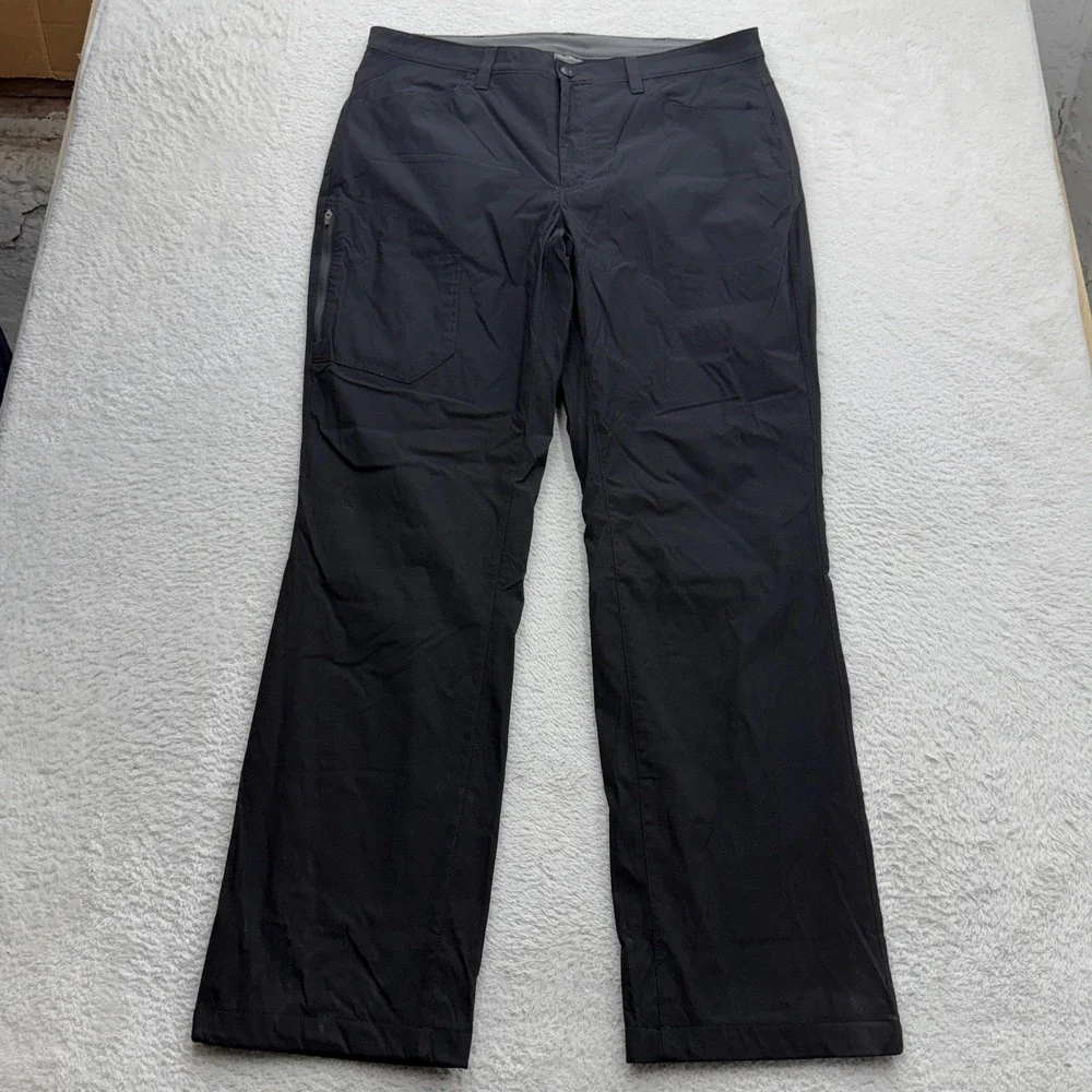Eddie Bauer Mens Fleece Lined Tech Pants Black‎ 38x34 Hiking Winter 283947